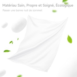 Federa per cuscino 60 x 60 cm, in raso molto morbido, set di 2, cura della pelle e dei capelli, federa 60 x 60 cm, colore: bianco naturale, 60 x 60 cm
