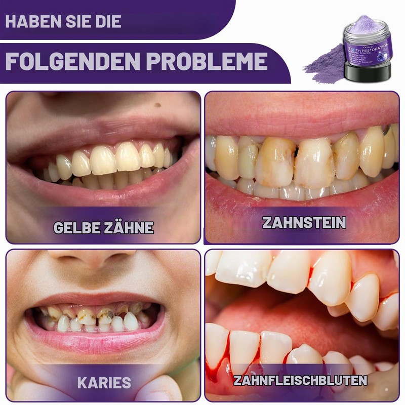 Teeth Whitening Powder, with Teeth Whitening Bleaching Strips, Teeth Repair