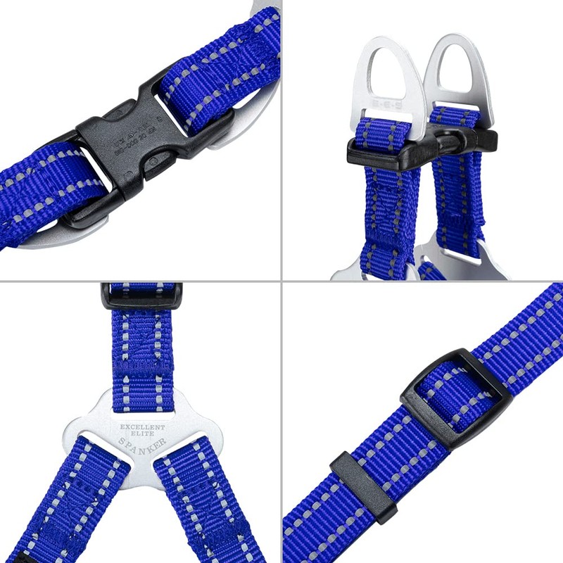 EXCELLENT ELITE SPANKER No Pull Dog Harness Adjustable Nylon Step-in