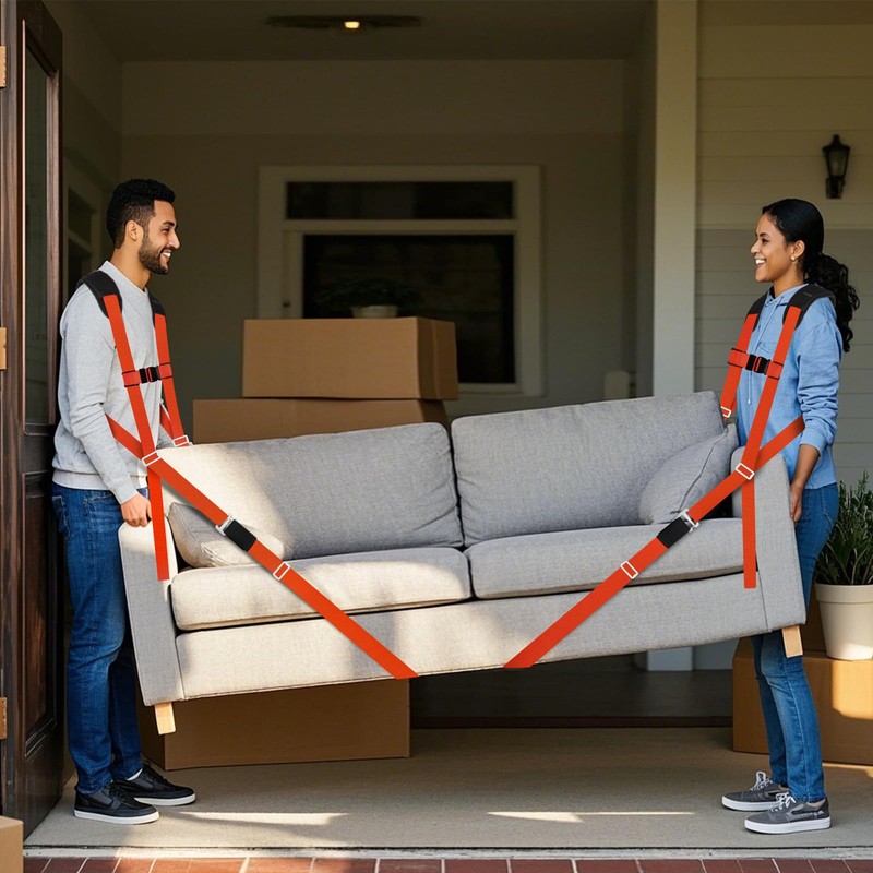 Ytonet Moving Straps, Lifting Straps for Move Furniture, 2-Person Shoulder