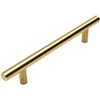 Cosmas® 305-128BB Brushed Brass Cabinet Hardware Euro Style Bar Handle