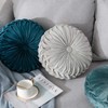 HLOVME Round Velvet Pillow for Couch Small Handmade Decorative Throw