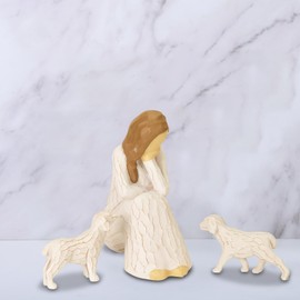 Cloonke Figurine Angel of Friendship Dog Memorial Gifts for Dog Lovers,Dog Memorial Gifts for Loss of Dog,Loss of Dog Sympathy Gift,Dog Bereavement Gifts,Dog Lovers Gifts for Women,Dog Mom Gifts