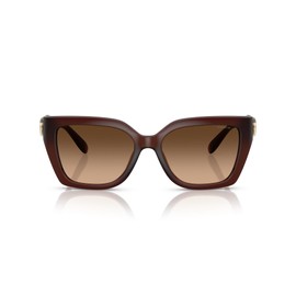 COACH Women's HC8408U Universal Fit Square Sunglasses, Milky Hazelnut/Brown Gradient, 55 mm