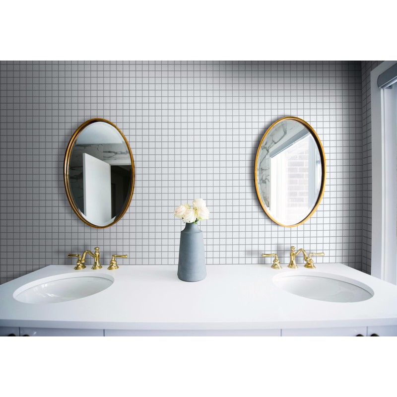 VViViD 11 Sheets Peel and Stick White Gloss Faux Ceramic