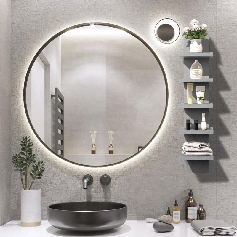 Homaterial 5 Tier Wall Shelf, Floaing Lack Shelf for Storage,