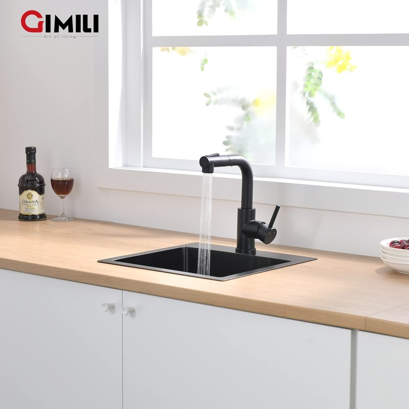 GIMILI Modern Bar Sink Faucet for Kitchen Sink Single Handle
