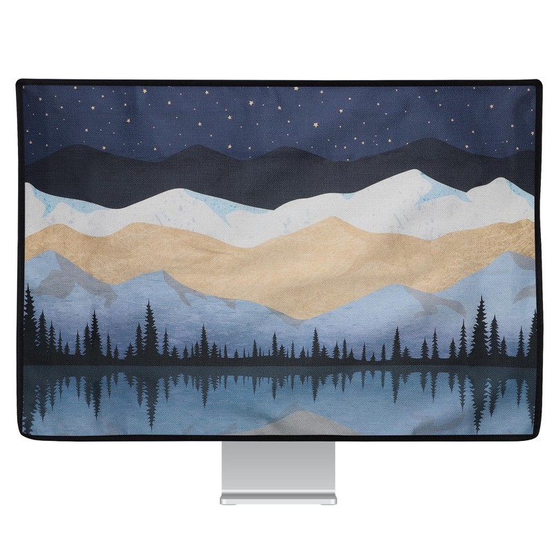 kwmobile Dust Cover for 31-32" monitor - Linen Monitor Protector