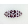 Faship Gorgeous Purple Rhinestone Crystal Floral Hair Barrette Clip