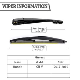 HODEE Rear Wiper Arm Blade for Jeep Wrangler 2018-2021 Honda CR-V 2017-21