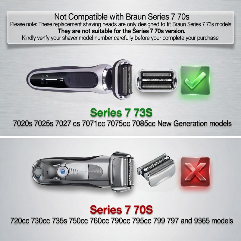 73S Series 7 Replacement Shaver Head for Braun S7 360