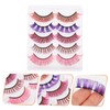 FOMIYES 4 Boxes Vivid Eyelashes Wispy Lashes Fake Eyelashes Beauty
