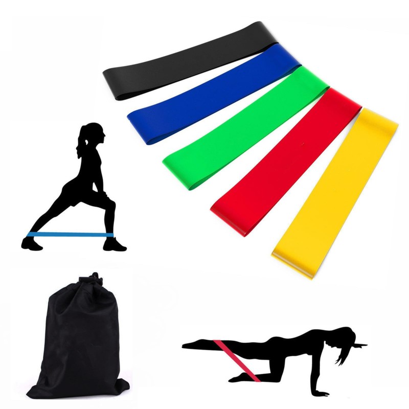 XUNQUCOM 5 PCS Resistance Loop Bands Mini Band Exercise Strength