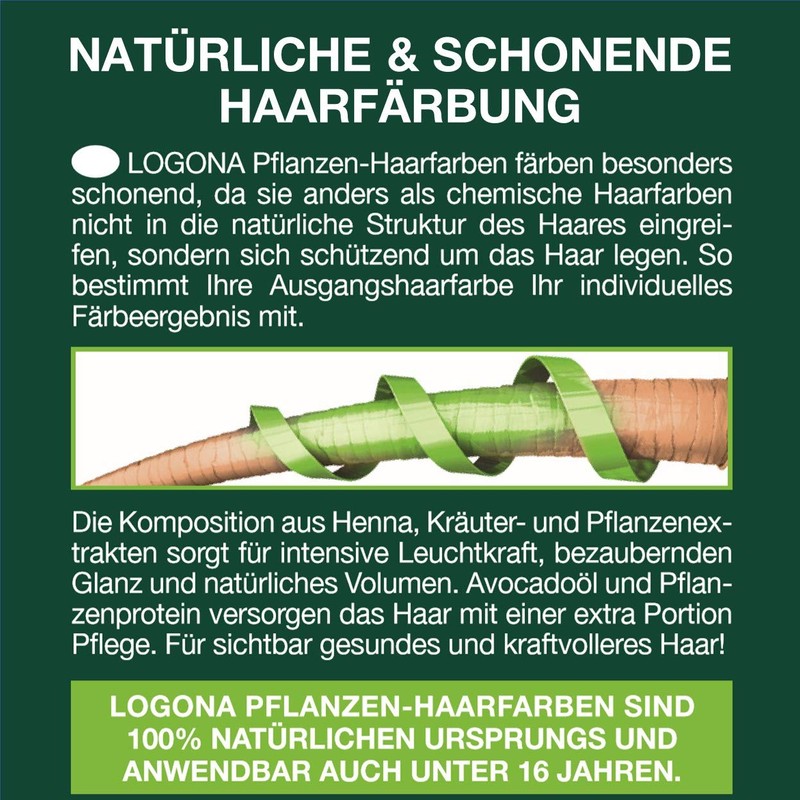 LOGONA Natural Cosmetics, Plant Hair Colour Cream 150