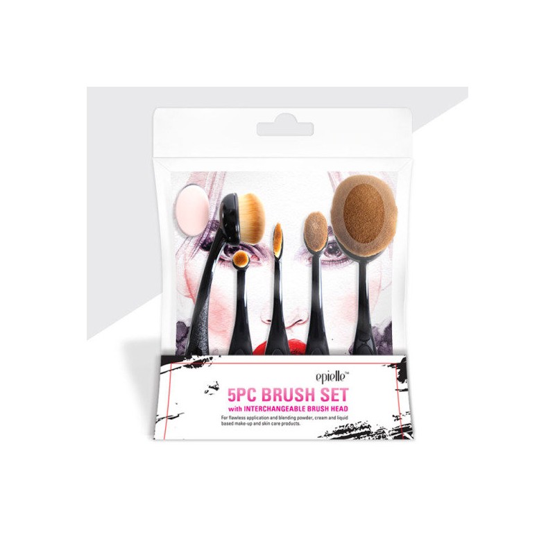 Epielle Perfect Pore Care Oval Brush 5-Piece Set / 에피엘르