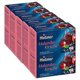 Meßmer Elderberry Cherry Tea Pack of 10 (10 x 20 x 2.5 g Pack)