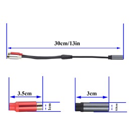 zdyCGTime 2 RCA Female Head to 3.5mm 1/8 Female Head Dual Shielded Red and White Cable Stereo Audio Auxiliary Y Splitter Adapter Sound Frequency Cable,Used for Speaker MP3 TV Phone,Etc(30 CM)