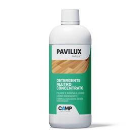 CAMP Pavilux Parquet- Detersivo Pavimenti e Parquet Igienizzante Neutro, Detergente Pavimenti Non Schiumogeno Concentrato Senza Risciacquo, Ideale per Superfici in Legno, Prodotti Pulizia Casa, 750 ml