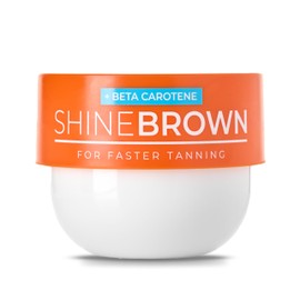 BYROKKO Shine Brown Beta Carotene Tanning Accelerator Sun Cream (210 ml), Carroten Tanning Gel Effective in Sunbeds & Outdoors, Natural Tanning Enhancer Sunbed Cream