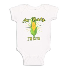 The Shirt Den Corn Baby Bodysuit Infant One Piece 6 mo White