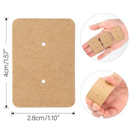 G2PLUS 200PCS Brown Earring Display Cards - Small Earring Card Holders - Jewellery Packaging Cards for Jewellery Making Storage & Disply