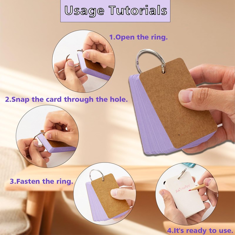 WUMUZAI 100 Pieces 4 x 7 cm Small Blank Double