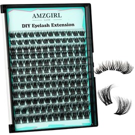 AMZGIRL LASH Extensiones de pestañas postizas con efecto 3D, 144 unidades, rizo en D, suaves y cómodas, individuales, con banda fina (sombras, D: 10-18 mm)