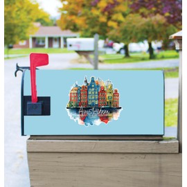 Amsterdam Netherlands Design C Souvenir Magnetic Mailbox Cover