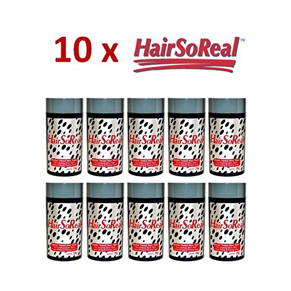 10 x Hairso Real 28g – Thickening Hair Hair Restorer Powder Hair/Hair black