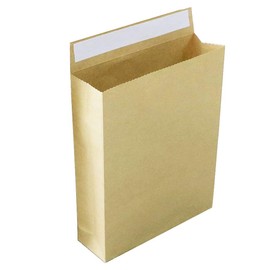 (10 pieces) Courier Bag L Delivery Bag Packing Paper Bag Yu Packet Shipping Square Bottom Bag Courier Bag Shipping Bag Large Unbleached/10 Sheets Wide Gusset Brown Plain Brown Plain No Show Contents