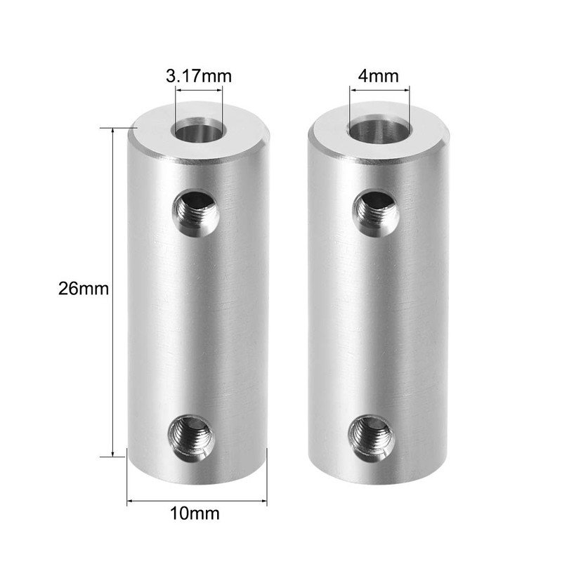 sourcing map 3.17 mm to 4 mm Bore Rigid Coupling