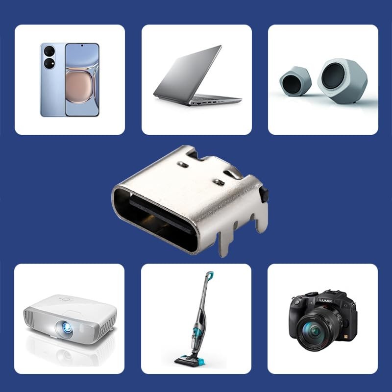 Greluma 15 Pcs USB 3.1 USB C Female 16 Pin