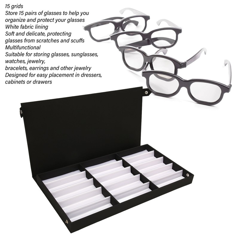 15 Grids Sunglasses Organizer Nylon Cloth Multifunctional Jewelry Eyeglass Storage