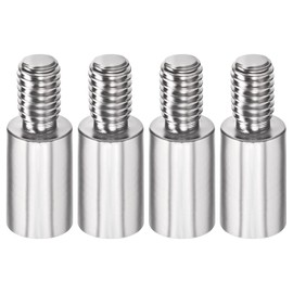 4 Pcs Arcade Games Joystick 15mm/0.6in Shaft Extenders Kit,Control Game Machine Stainless Steel Extension Parts Accessories(Silver)