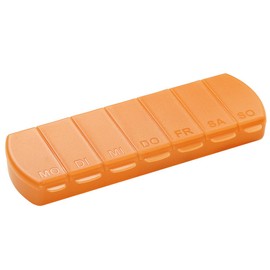 Pill Box 7 Days Medication Box Pill Box BPA Free Storage Box with Lid for Travel 11 x 4 x 1.4 cm