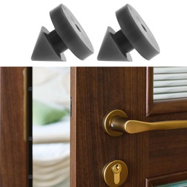 SING F LTD 100pcs Rubber Door Silencers Hinge Outlet Door Silencer for Metal Frame Doors Anti Collision Door Slam Silencer Lubricate The Door Silencer, Black