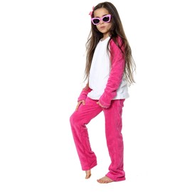A2Z 4 Kids Girls Boys Pyjamas Set PJS Soft Fleece 2 Piece Flannel Set Super Soft Top Bottom - PJS 179 Pink 9-10