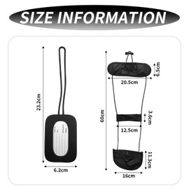 Elastic Luggage Strap with Lock - Pack of 2 Adjustable Nylon Luggage Straps for Travel Suitcases, Bags, Moving Boxes (55 x 21 cm, Black, 58 g) - Includes Luggage Identification Tag