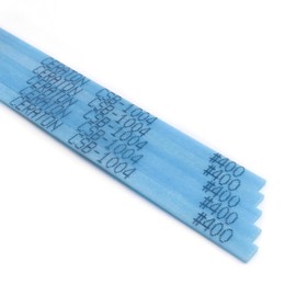 MIRACLE Ceraton Ceramic Fiber Stone Pack of 10 100(L) x 4(W) x 1(T) mm for Grinding Polishing Deburring Lapping Metal Wood Molds Plastic Compatible with Air Tools Ultrasonic Polishers (#400 Blue)