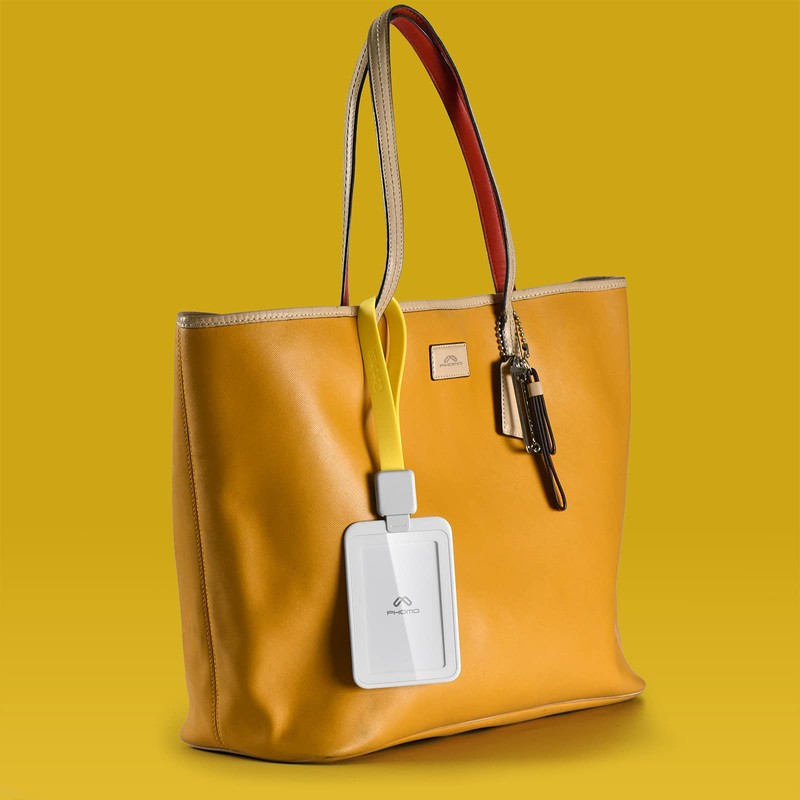 Phomo Luggage Tags with Self Retracting Reel Clip. Self Retracting