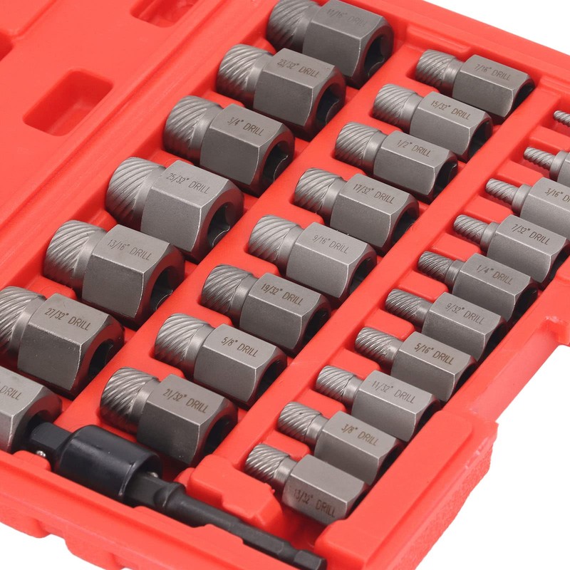 27Pcs Screw Extractor Set, Hex Head Multi Spline Screw Remover