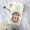 Press On Short Square False Nails - Plating Fake Acrylic