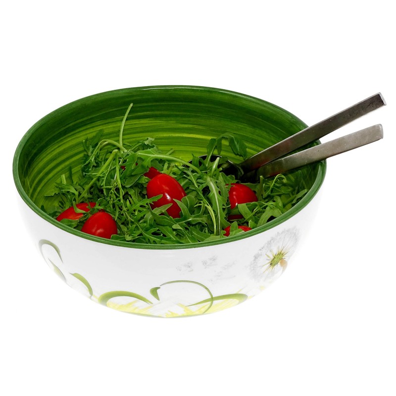 Lashuma Italian Serving Bowl Ceramic Fruit Bowl 22 cm Round