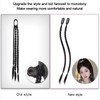 4PCS Braid Hair Extensions,Pick Dye Braided Ponytail Extension,Grey Hairpieces Braided