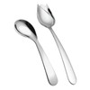 Healvian 2sets Small Stainless Steel Spoons Set Angled Eating Utensils