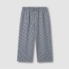 JAJU [JAJU] Women's Rayon Cotton Seersucker 7/8 Pajama Pants_Light Navy