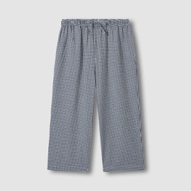 JAJU [JAJU] Women's Rayon Cotton Seersucker 7/8 Pajama Pants_Light Navy