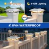 APONUO Solar Post Cap Lights 6 Pack - 4x4 5x5