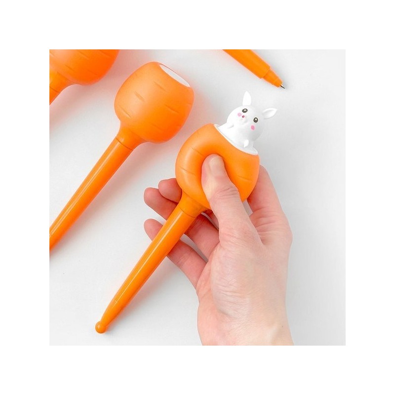 Peek-a-boo Carrot Rabbit Ballpoint Pen / 까꿍 당근 토끼 볼펜