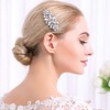 Hapibuy Crystal Wedding Hair Comb Side Bridal Hair Comb Flordal